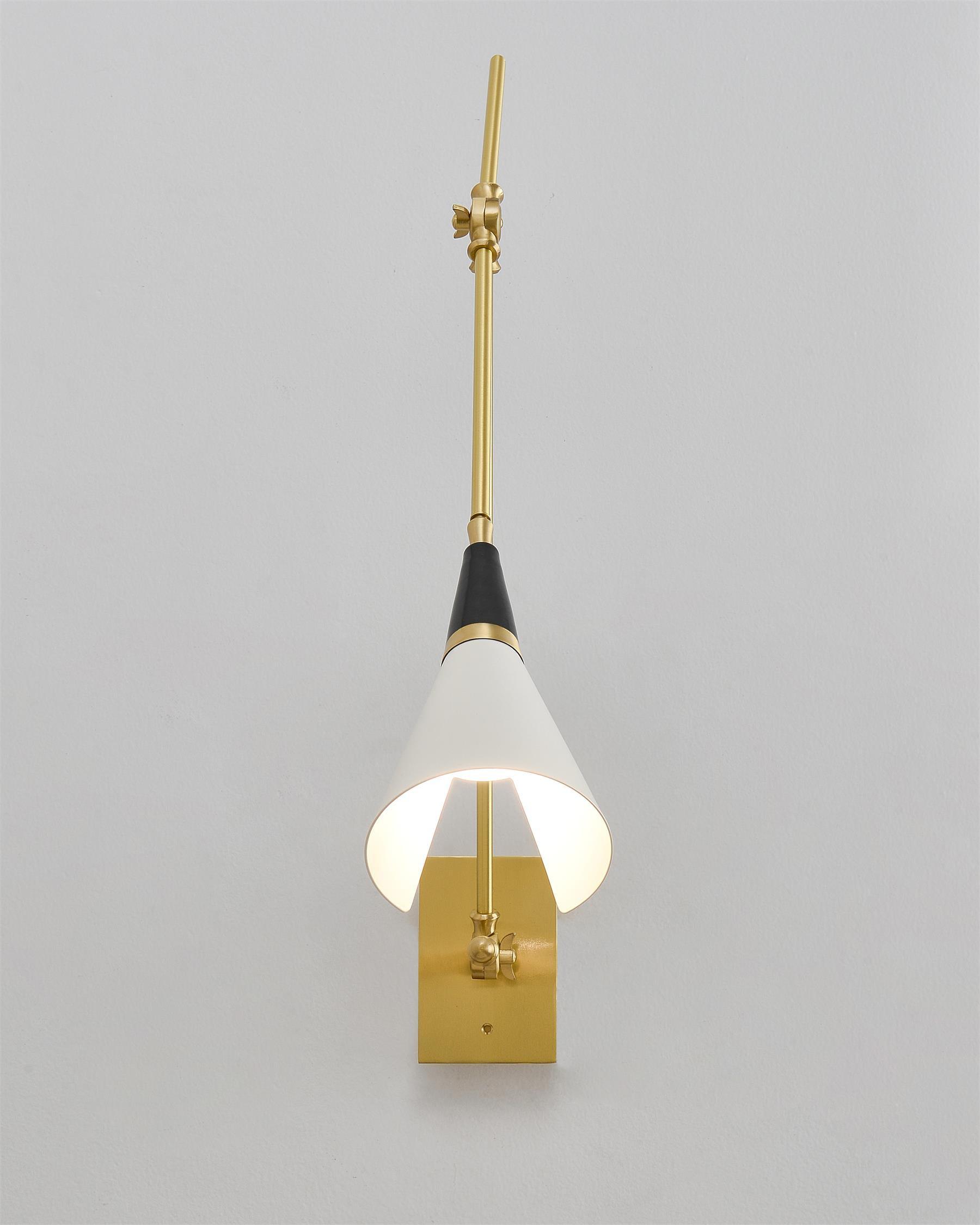 Magari Mid Century Modern Wall Sconce Adjustable Swing Arm Lighting Fixture