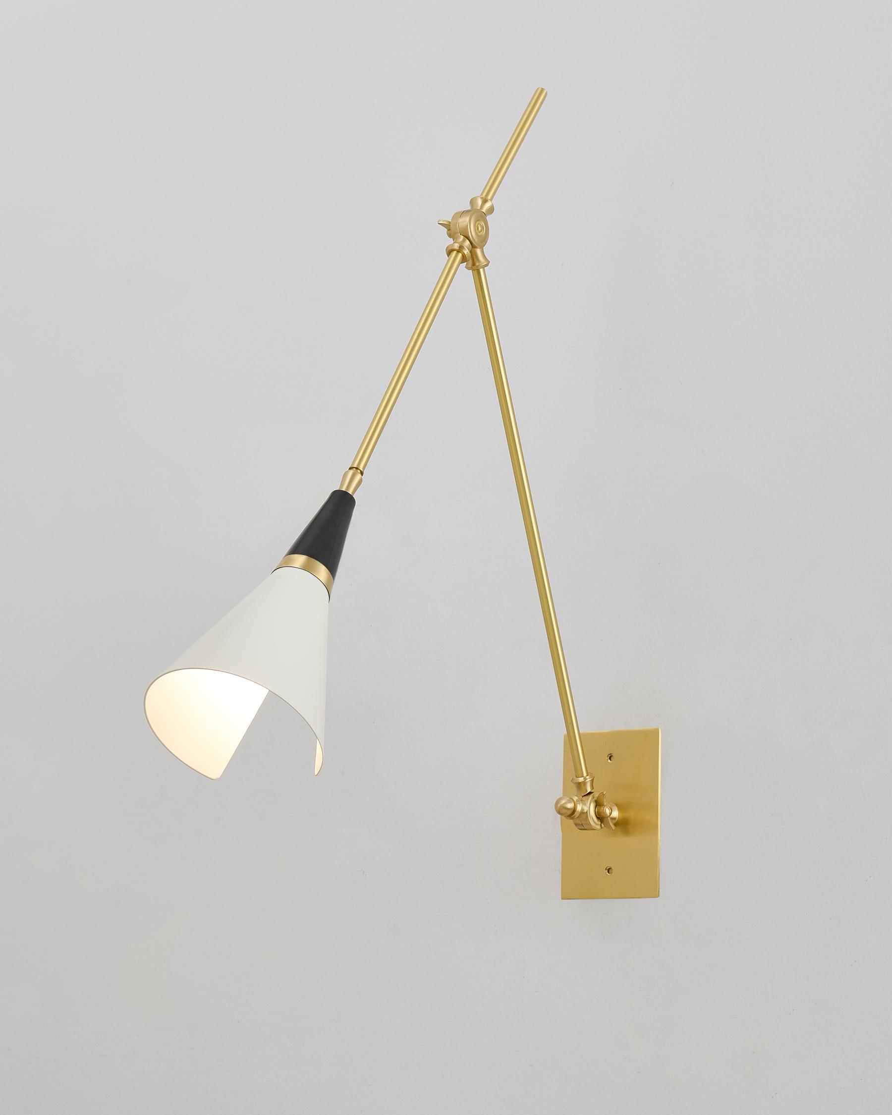 Magari Mid Century Modern Wall Sconce Adjustable Swing Arm Lighting Fixture