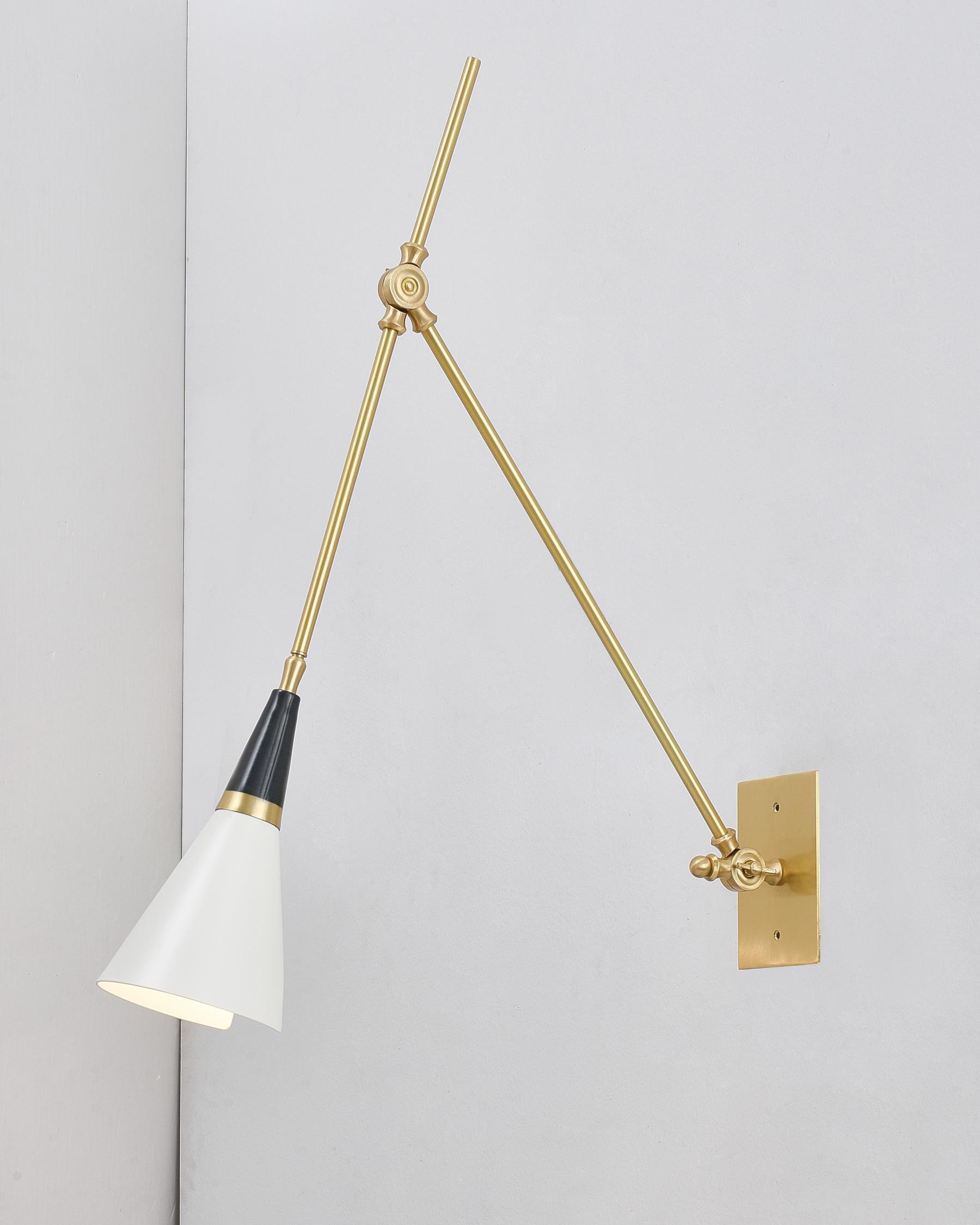 Magari Mid Century Modern Wall Sconce Adjustable Swing Arm Lighting Fixture