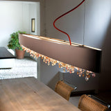 Marilyn Modern Crystal Linear Pendant Light Luxury Drop Chandelier for Dining Room Kitchen Island