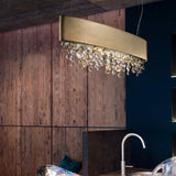 Marilyn Modern Crystal Linear Pendant Light Luxury Drop Chandelier for Dining Room Kitchen Island