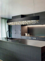 Marilyn Modern Crystal Linear Pendant Light Luxury Drop Chandelier for Dining Room Kitchen Island