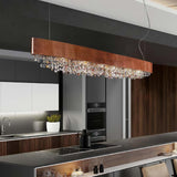Marilyn Modern Crystal Linear Pendant Light Luxury Drop Chandelier for Dining Room Kitchen Island