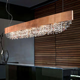 Marilyn Modern Crystal Linear Pendant Light Luxury Drop Chandelier for Dining Room Kitchen Island
