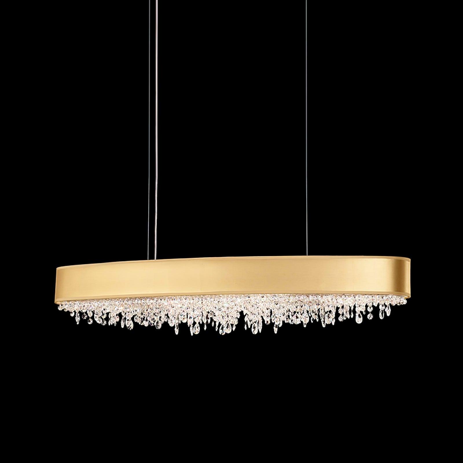 Marilyn Modern Crystal Linear Pendant Light Luxury Drop Chandelier for Dining Room Kitchen Island