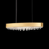 Marilyn Modern Crystal Linear Pendant Light Luxury Drop Chandelier for Dining Room Kitchen Island