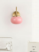 Marshmallow Modern Copper Wall Sconce with Tinted Glass Shade for Interior Lighting