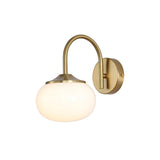 Marshmallow Modern Copper Wall Sconce with Tinted Glass Shade for Interior Lighting