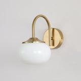 Marshmallow Modern Copper Wall Sconce with Tinted Glass Shade for Interior Lighting