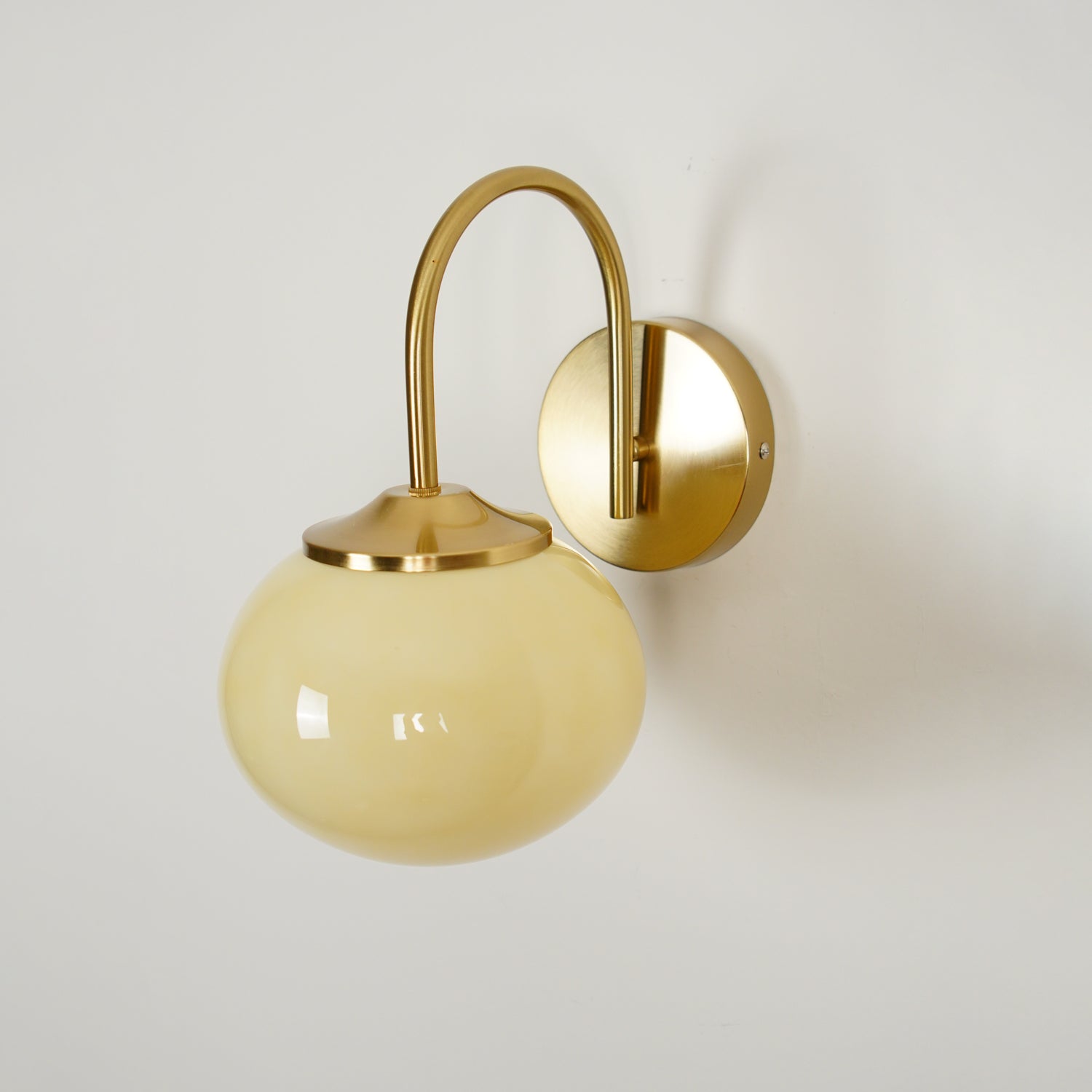 Marshmallow Modern Copper Wall Sconce with Tinted Glass Shade for Interior Lighting