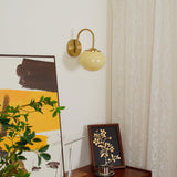 Marshmallow Modern Copper Wall Sconce with Tinted Glass Shade for Interior Lighting