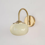 Marshmallow Modern Copper Wall Sconce with Tinted Glass Shade for Interior Lighting
