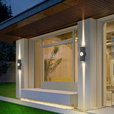 Matte Black Outdoor LED Wall Washer Light Up and Down Waterproof Aluminum Sconce