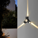 Matte Black Outdoor LED Wall Washer Light Up and Down Waterproof Aluminum Sconce