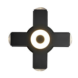 Matte Black Outdoor LED Wall Washer Light Up and Down Waterproof Aluminum Sconce