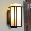 Matte Black Square LED Outdoor Wall Lamp Waterproof Retro Exterior Sconce for Porch and Patio