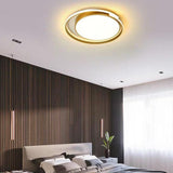 Minimalist Round LED Flush Mount Ceiling Light Ultra Thin 20 Inch Metal Fixture
