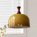 Meblos Vintage Brown Glass Pendant Light Ceiling Hanging Lamp for Kitchen and Dining Room