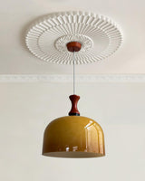 Meblos Vintage Brown Glass Pendant Light Ceiling Hanging Lamp for Kitchen and Dining Room