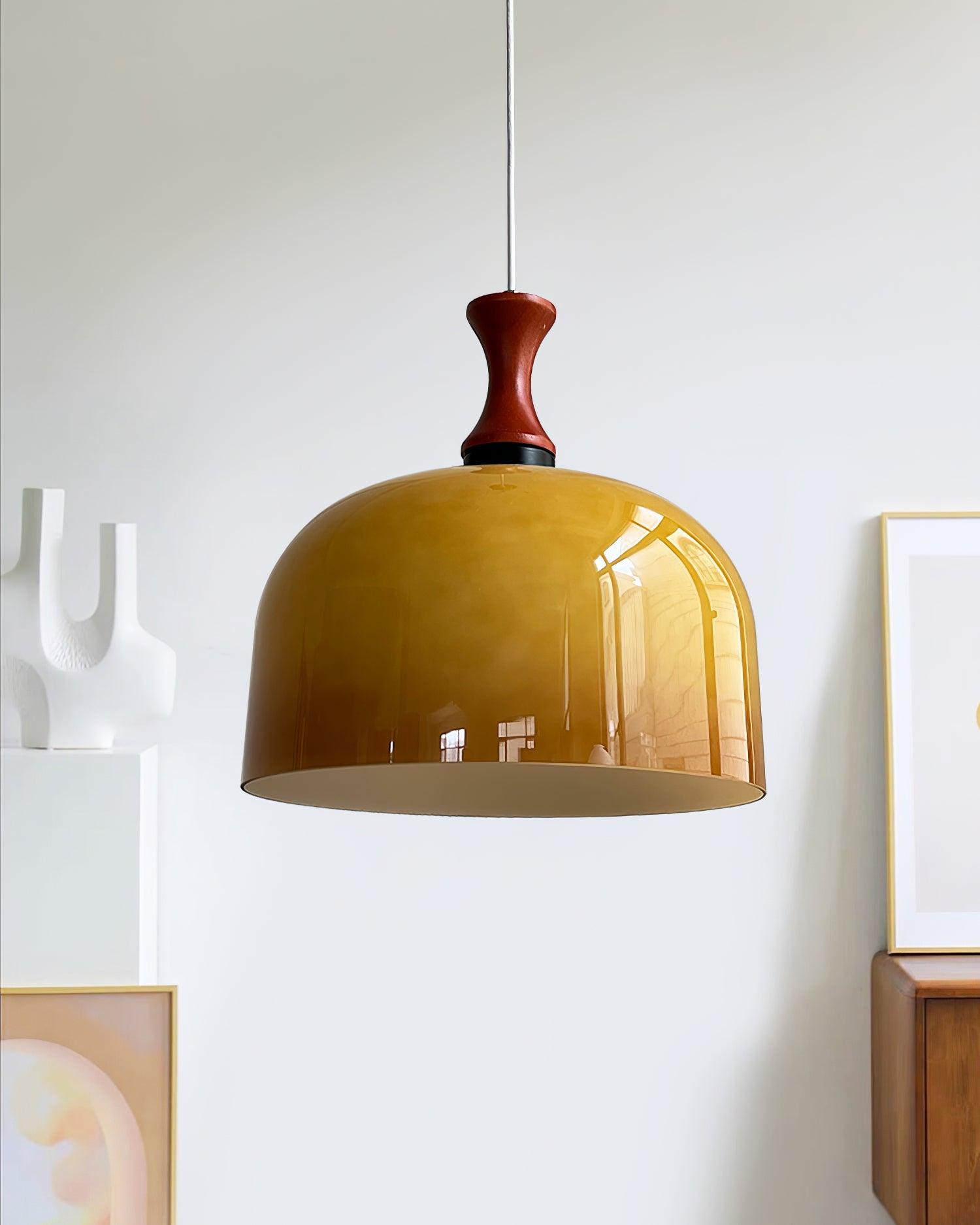 Meblos Vintage Brown Glass Pendant Light Ceiling Hanging Lamp for Kitchen and Dining Room