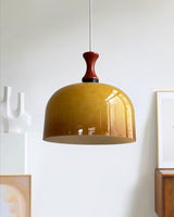 Meblos Vintage Brown Glass Pendant Light Ceiling Hanging Lamp for Kitchen and Dining Room