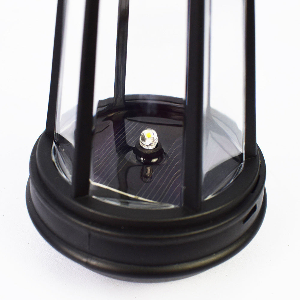 Metal Cat Silhouette Waterproof Solar Hanging Lantern with Warm White LED for Garden Landscape