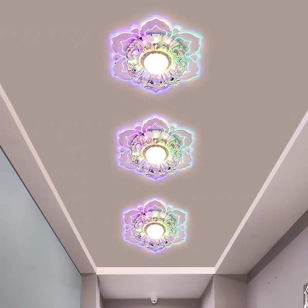 Modern Flower Shape LED Flush Mount Ceiling Light Fixture for Kids Bedroom and Nursery