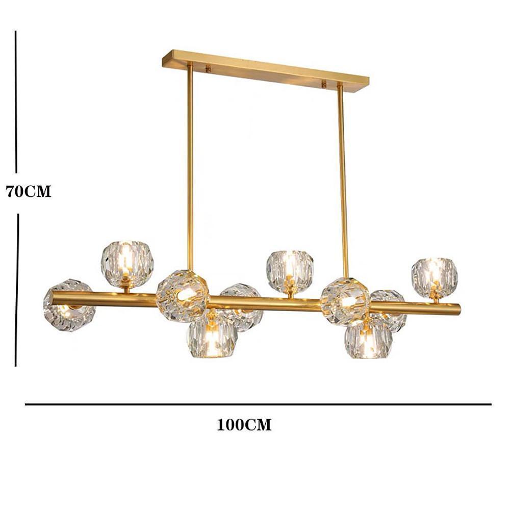 Modern Crystal Globe Cluster Flush Mount Ceiling Light with Metal Frame and LED Illumination