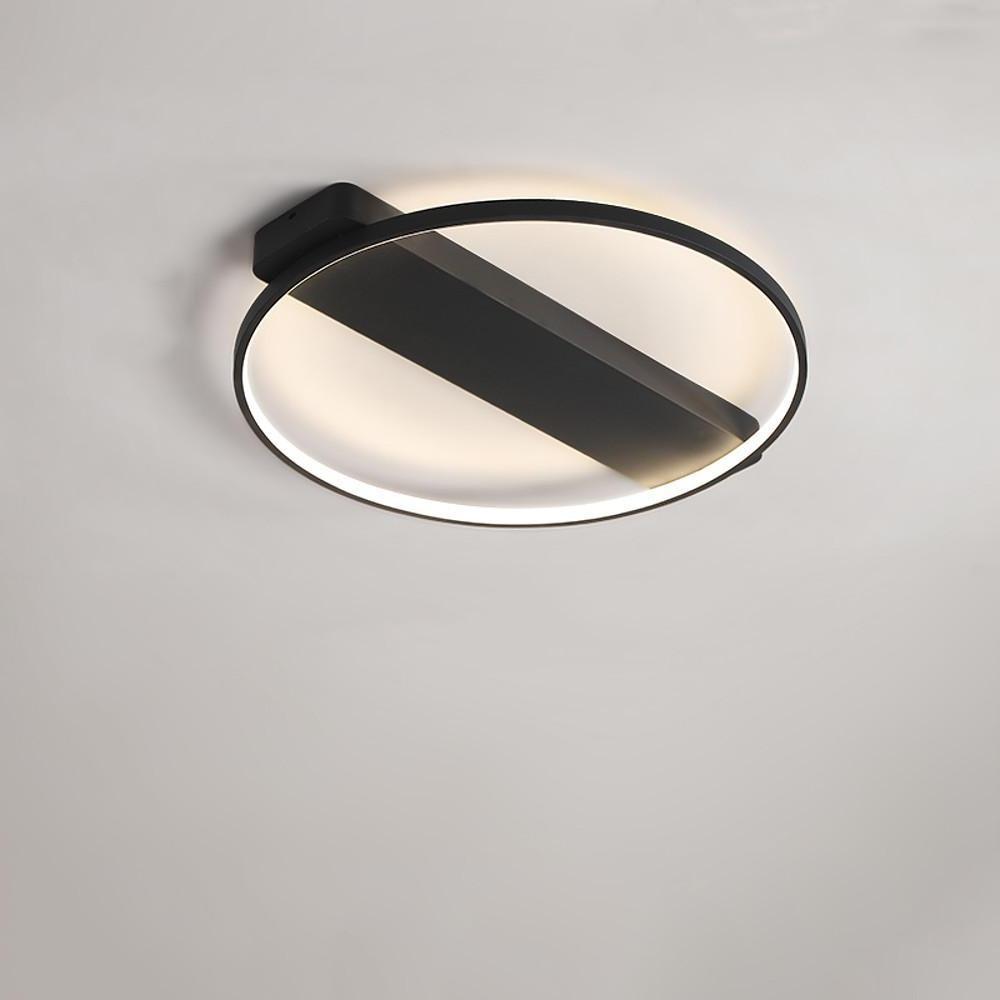 Modern Circle Rectangle Combined LED Flush Mount Ceiling Light Geometric Minimalist Fixture