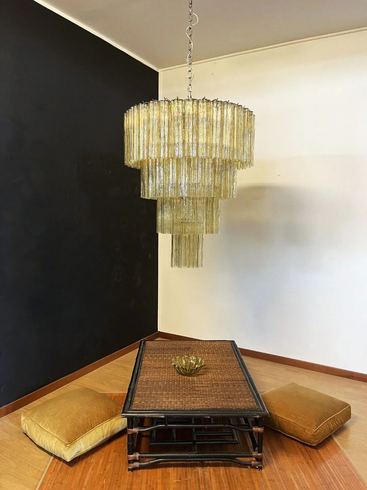 mid-century-amber-murano-style-glass-tube-chandelier-for-modern-dining-rooms