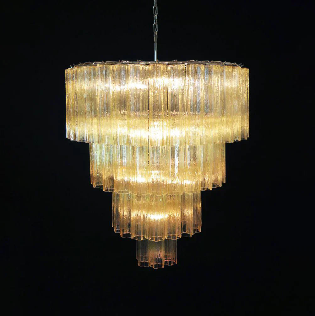 mid-century-amber-murano-style-glass-tube-chandelier-for-modern-dining-rooms