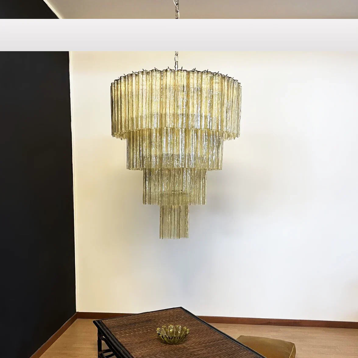 mid-century-amber-murano-style-glass-tube-chandelier-for-modern-dining-rooms