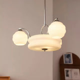 Mid Century Modern Art Deco Chandelier with Glass Globe Shades Vintage Electrolier Pendant Light