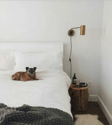 Mid Century Modern Brass Swing Arm Wall Sconce Adjustable Task Lighting Fixture