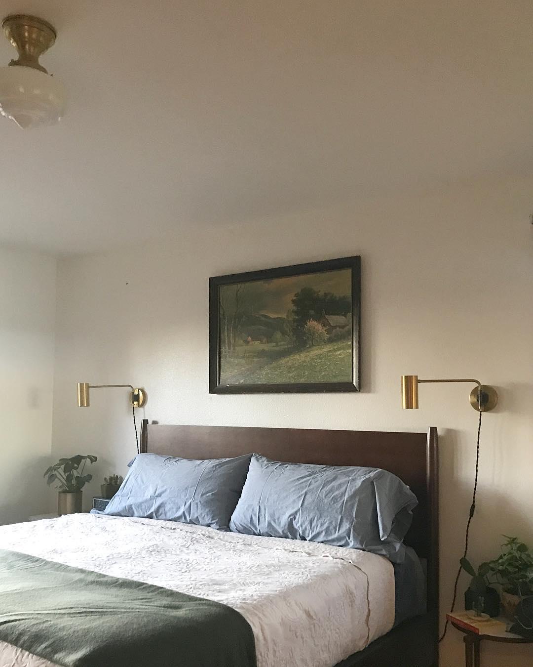 Mid Century Modern Brass Swing Arm Wall Sconce Adjustable Task Lighting Fixture