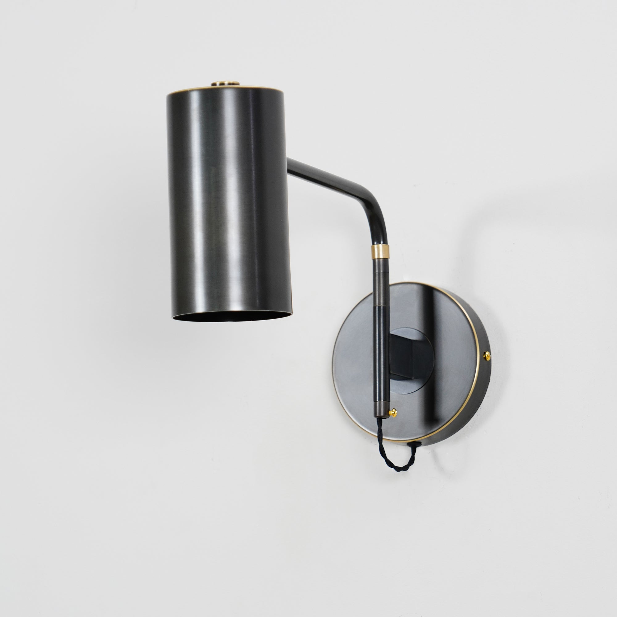 Mid Century Modern Brass Swing Arm Wall Sconce Adjustable Task Lighting Fixture