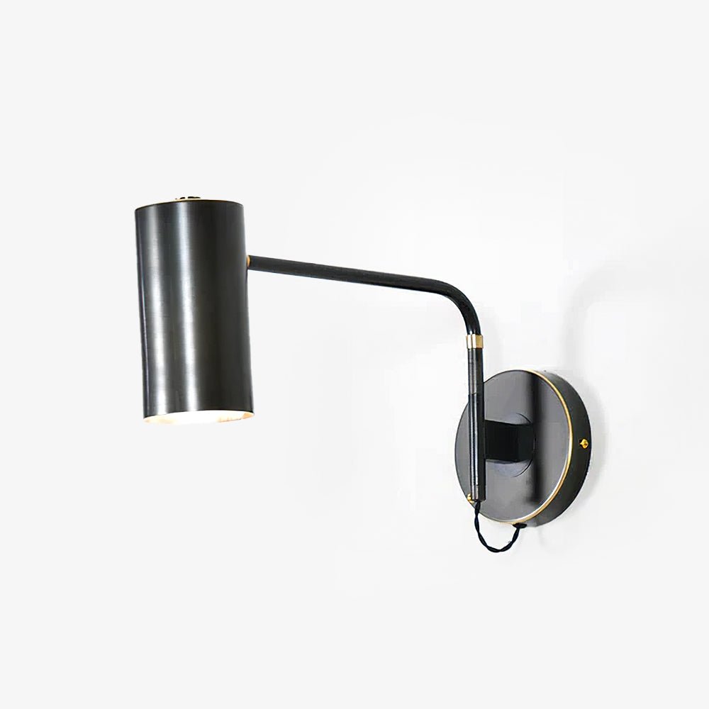 Mid Century Modern Brass Swing Arm Wall Sconce Adjustable Task Lighting Fixture