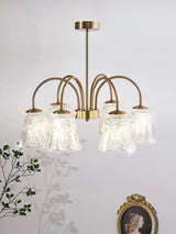 Mid Century Modern Frosted Glass Ice Cream Chandelier for Dining Room Lighting