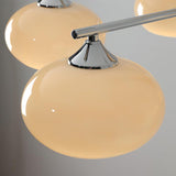 Mid Century Modern Glass Persimmon Chandelier Elliptical Pendant Light Fixture