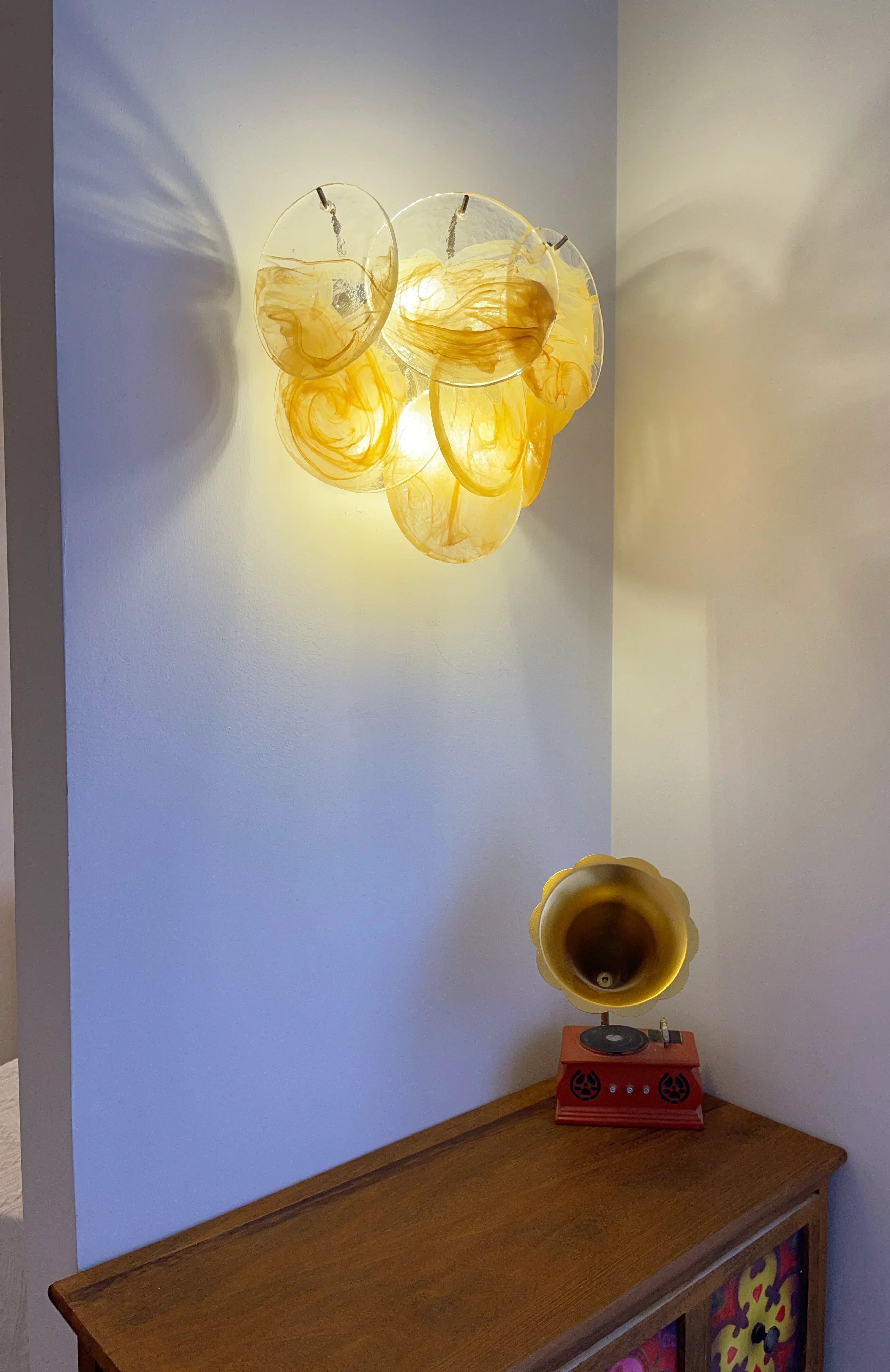 mid-century-modern-gold-murano-glass-wall-sconce-luxury-vintage-disc-lighting-fixture