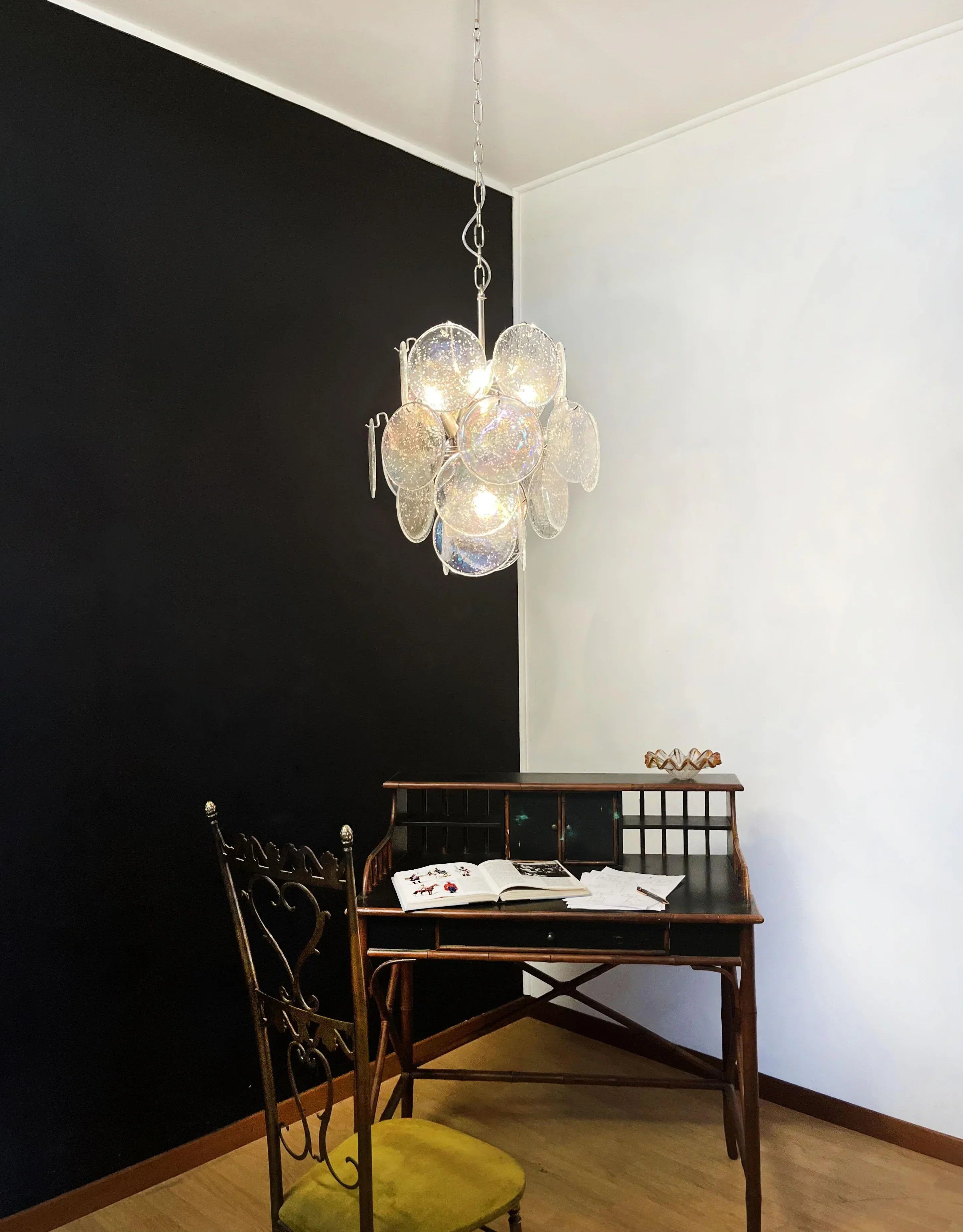 mid-century-modern-murano-style-iridescent-glass-disks-chandelier-luxury-ceiling-light