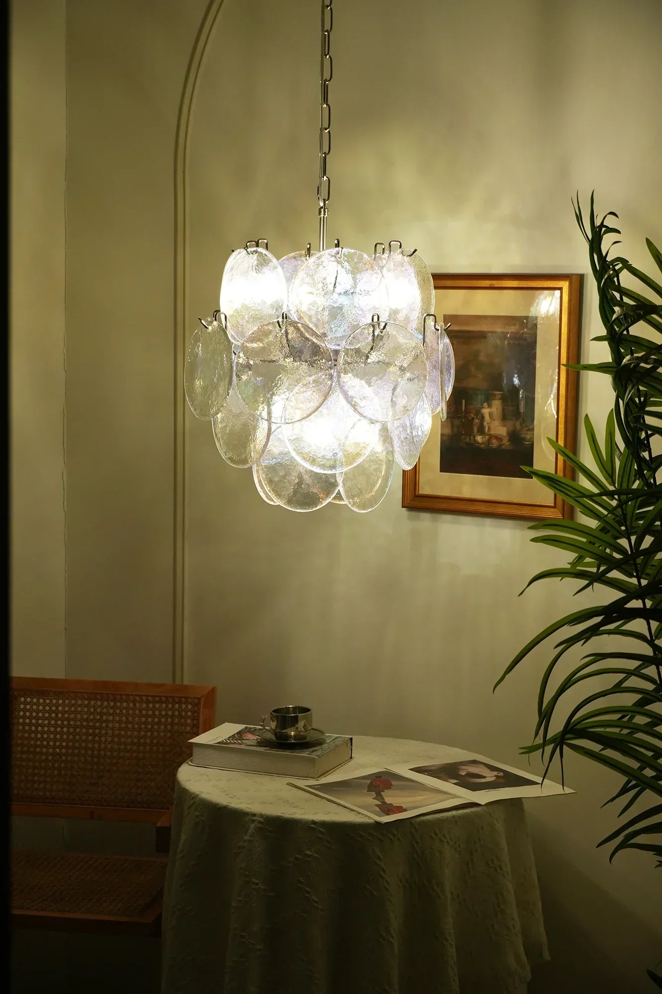 mid-century-modern-murano-style-iridescent-glass-disks-chandelier-luxury-ceiling-light