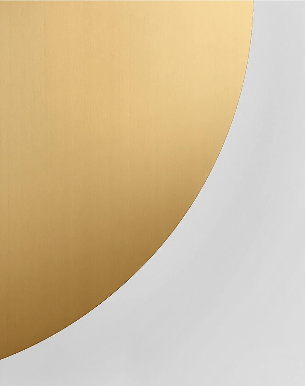 Mid Century Modern Nodes Geometric Wall Sconce with Milk Glass Globe and Metal Disc Lighting