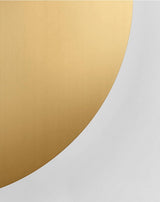 Mid Century Modern Nodes Geometric Wall Sconce with Milk Glass Globe and Metal Disc Lighting