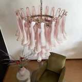 mid-century-modern-pink-murano-glass-petals-chandelier-luxury-vintage-art-deco-pendant-light