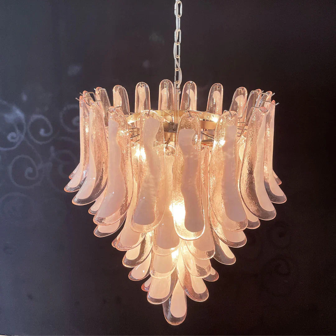 mid-century-modern-pink-murano-glass-petals-chandelier-luxury-vintage-art-deco-pendant-light
