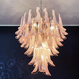 mid-century-modern-pink-murano-glass-petals-chandelier-luxury-vintage-art-deco-pendant-light