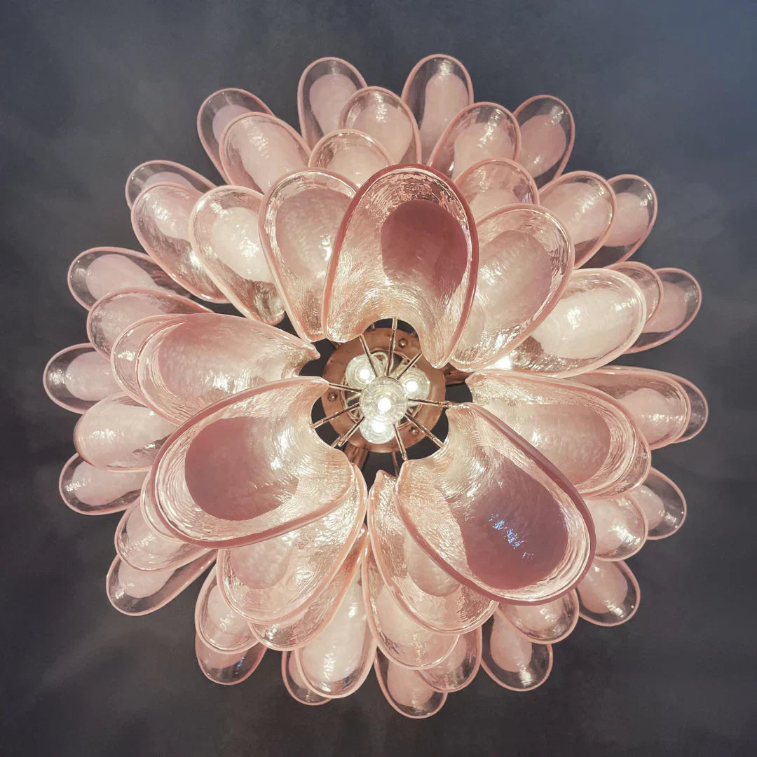 mid-century-modern-pink-murano-glass-petals-chandelier-luxury-vintage-art-deco-pendant-light