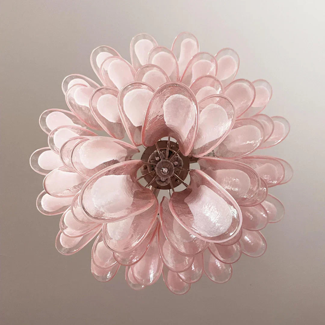 mid-century-modern-pink-murano-glass-petals-chandelier-luxury-vintage-art-deco-pendant-light