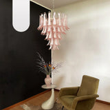 mid-century-modern-pink-murano-glass-petals-chandelier-luxury-vintage-art-deco-pendant-light